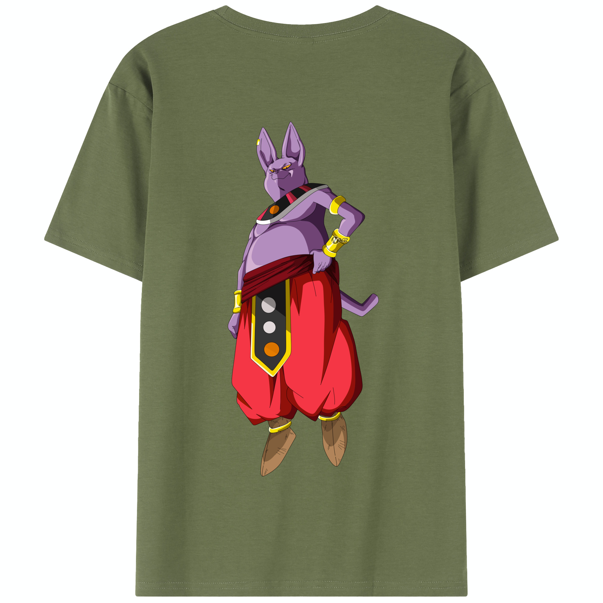 （画像用） ドラゴンボール シャンパ DRAGON BALL Champa 綿100％半袖Tシャツ（背面プリント）